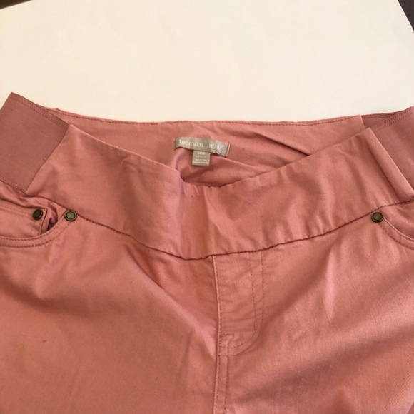 Woman Within Jean Petite Bootcut Smooth Waist Rose 5 Pickey w mock zip stretch - Picture 7 of 12